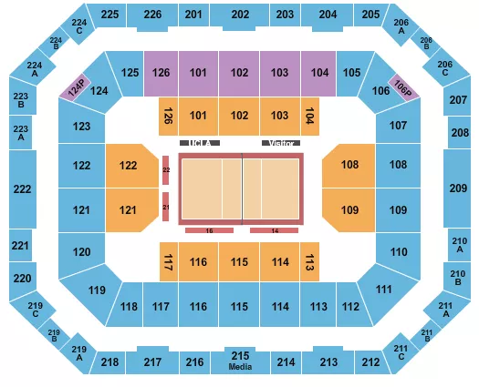 WOMENS VOLLEYBALL Seating Map Seating Chart