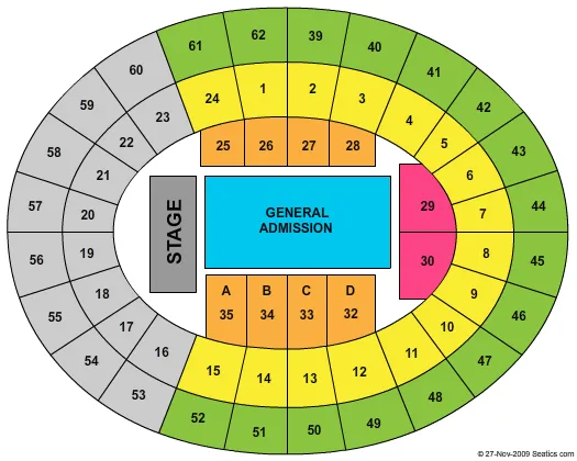 END STAGE Seating Map Seating Chart