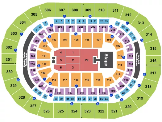 JASON ALDEAN 2 Seating Map Seating Chart