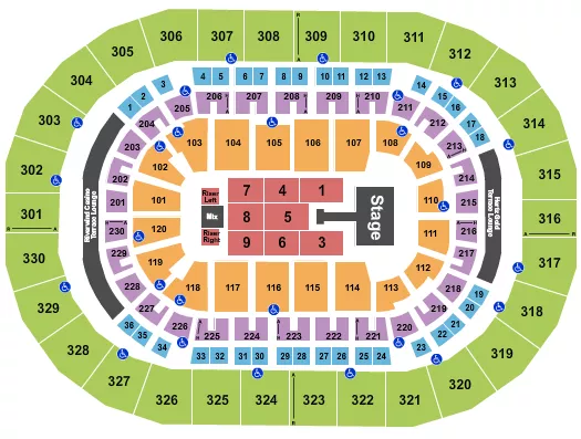JONAS BROTHERS Seating Map Seating Chart