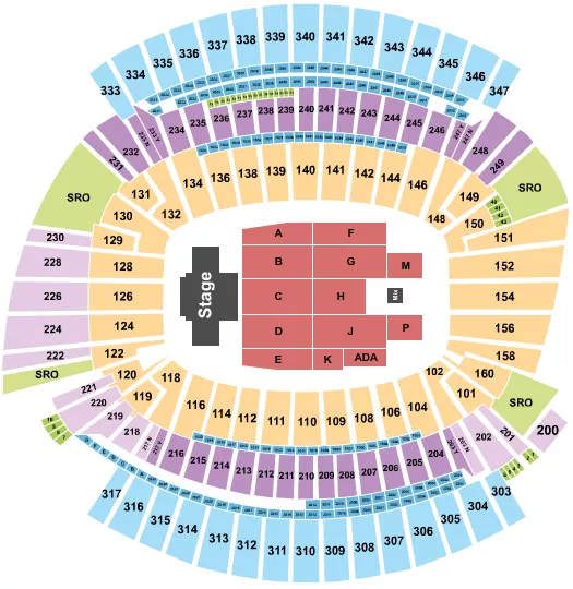 BILLY JOEL Seating Map Seating Chart