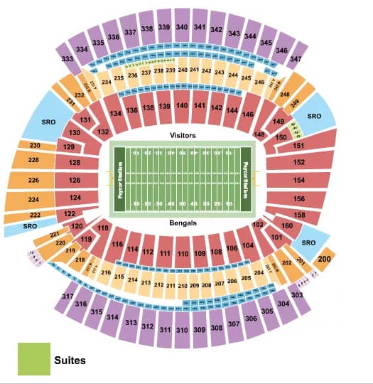 FOOTBALL Seating Map Seating Chart