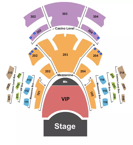ENDSTAGE VIP FLOOR Seating Map Seating Chart
