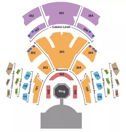 MMA Seating Map Seating Chart