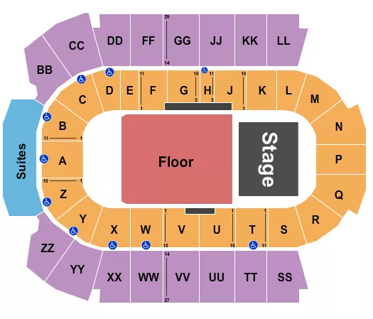RUSSELL PETERS Seating Map Seating Chart