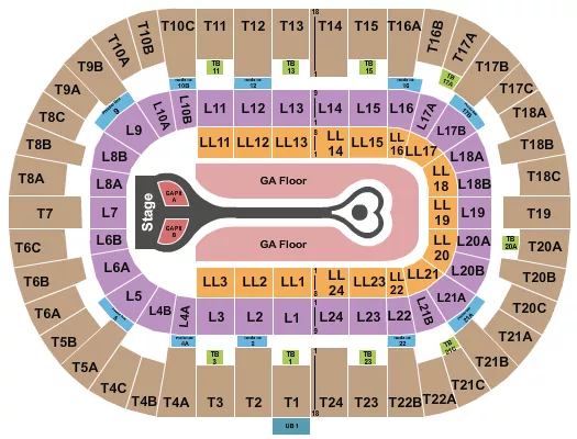 PECHANGA ARENA SAN DIEGO BENSON BOONE Seating Map Seating Chart