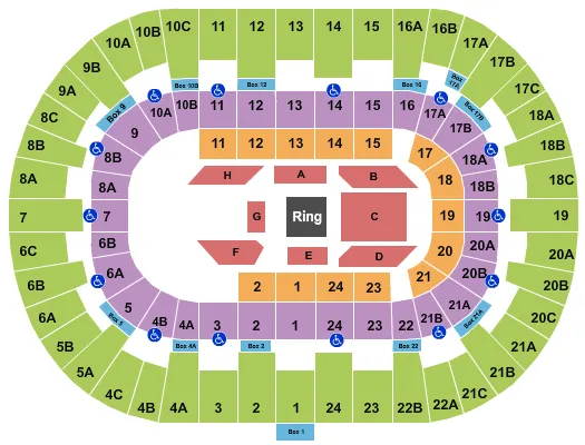 PECHANGA ARENA SAN DIEGO BOXING 3 Seating Map Seating Chart