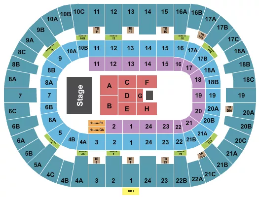 PECHANGA ARENA SAN DIEGO ENDSTAGE 2 Seating Map Seating Chart
