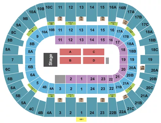 PECHANGA ARENA SAN DIEGO ENDSTAGE 8 Seating Map Seating Chart