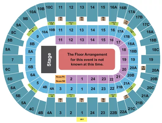 PECHANGA ARENA SAN DIEGO GENERIC FLOOR Seating Map Seating Chart