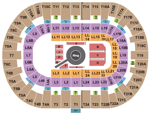 PECHANGA ARENA SAN DIEGO MMA 3 Seating Map Seating Chart