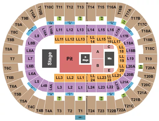 PECHANGA ARENA SAN DIEGO NINE INCH NAILS Seating Map Seating Chart