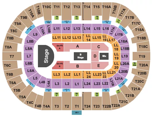 PECHANGA ARENA SAN DIEGO ROSALIA Seating Map Seating Chart