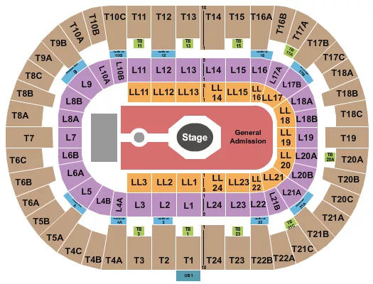PECHANGA ARENA SAN DIEGO TAME IMPALA Seating Map Seating Chart