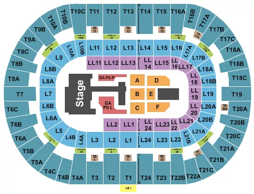 PECHANGA ARENA SAN DIEGO TEDDY SWIMS Seating Map Seating Chart