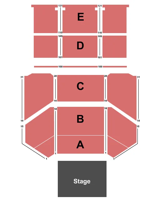 SUMMIT AT PECHANGA RESORT CASINO END STAGE Seating Map Seating Chart