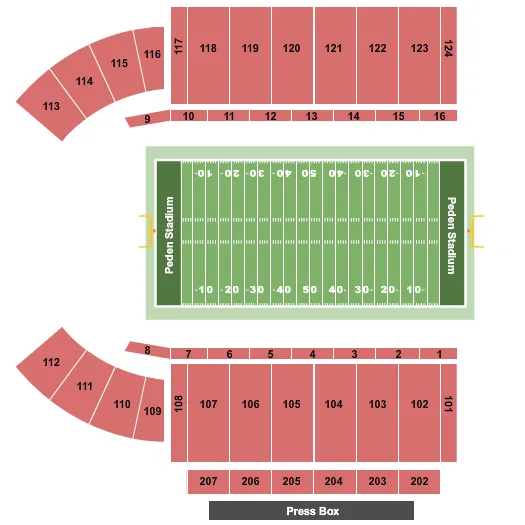 FOOTBALL Seating Map Seating Chart