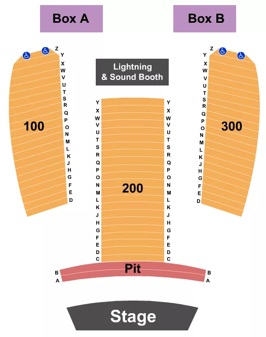 PEERYS EGYPTIAN THEATRE ENDSTAGE 2 Seating Map Seating Chart