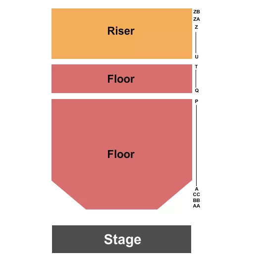 PEND OREILLE PAVILION AT NORTHERN QUEST RESORT CASINO ENDSTAGE GA FLOOR Seating Map Seating Chart