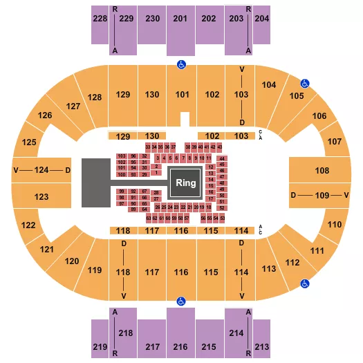 BOXING 2 Seating Map Seating Chart