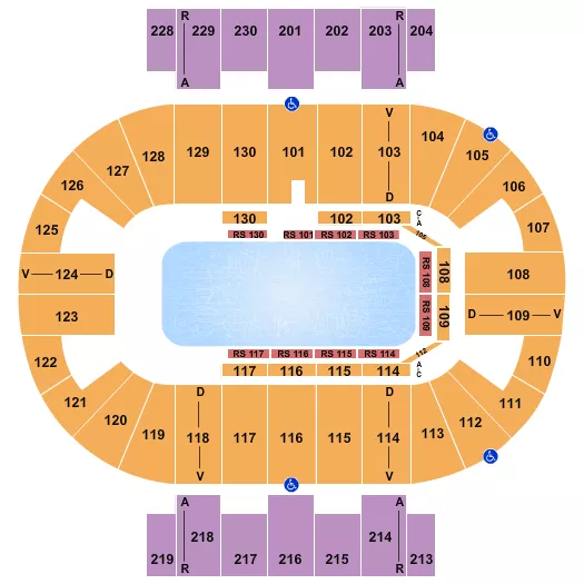DISNEY ON ICE Seating Map Seating Chart