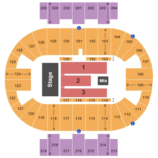 GULF COAST SUMMER FEST Seating Map Seating Chart