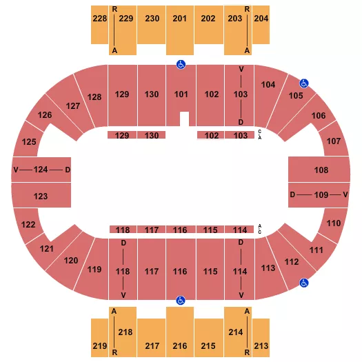 NITRO CIRCUS Seating Map Seating Chart