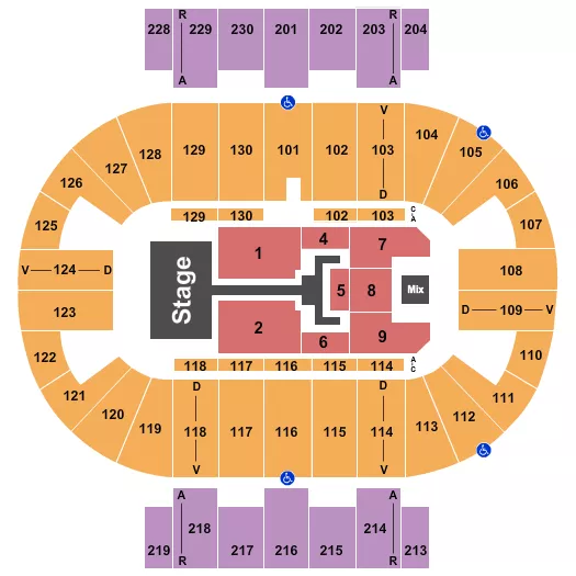 TOBYMAC Seating Map Seating Chart