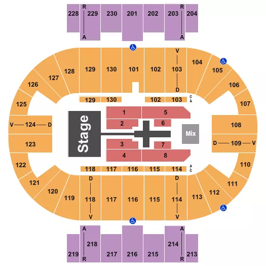 TOBYMAC Seating Map Seating Chart