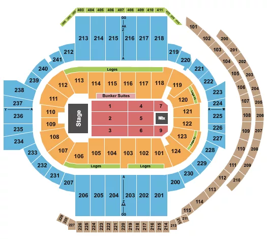 ANDREA BOCELLI Seating Map Seating Chart