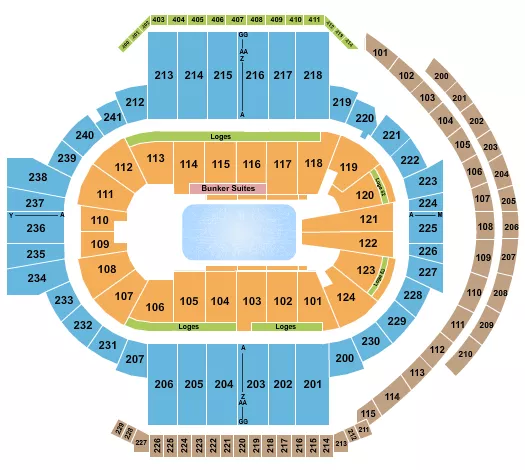 DISNEY ON ICE 2 Seating Map Seating Chart