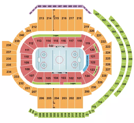 HOCKEY Seating Map Seating Chart