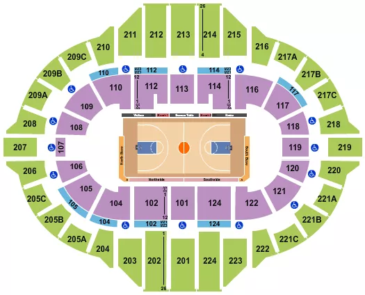 BASKETBALL 2 Seating Map Seating Chart