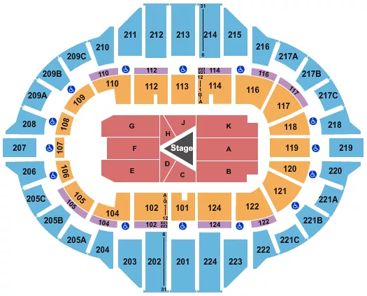 CENTER STAGE Seating Map Seating Chart