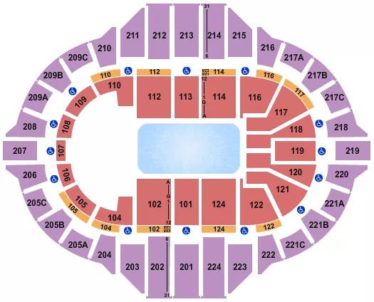 DISNEY ON ICE Seating Map Seating Chart