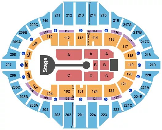 LAUREN DAIGLE Seating Map Seating Chart