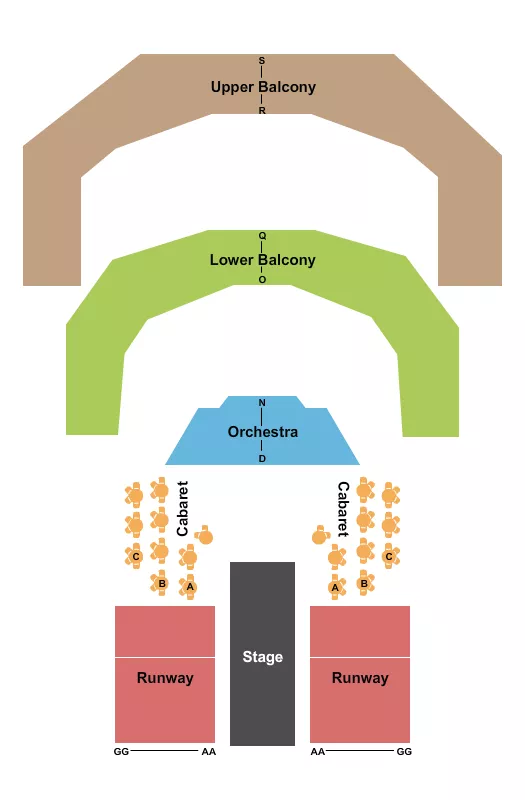 ENDSTAGE Seating Map Seating Chart