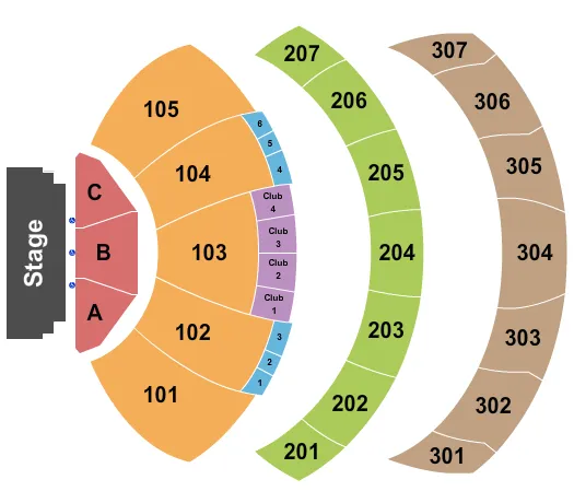 END STAGE Seating Map Seating Chart