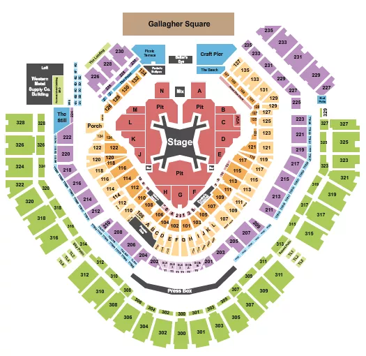 LUKE COMBS Seating Map Seating Chart