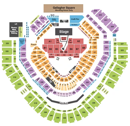 NOAH KAHAN Seating Map Seating Chart