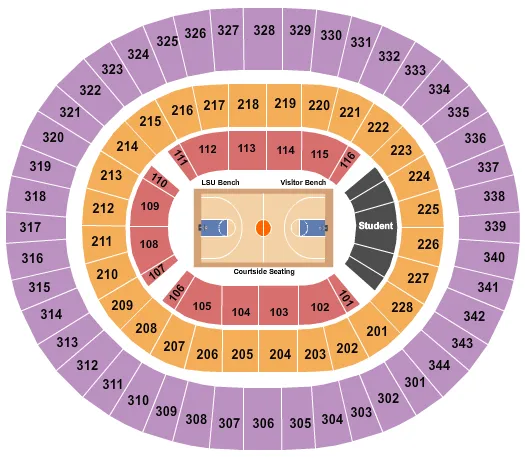 BASKETBALL Seating Map Seating Chart