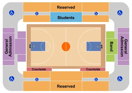 BASKETBALL Seating Map Seating Chart