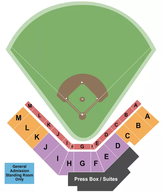 BASEBALL Seating Map Seating Chart