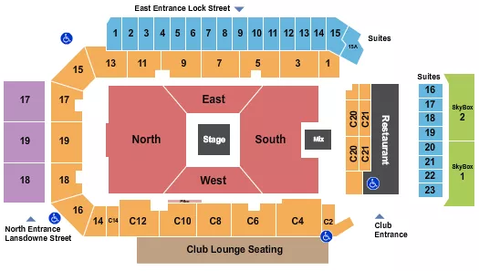 CENTER STAGE Seating Map Seating Chart