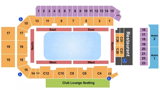STARS ON ICE Seating Map Seating Chart