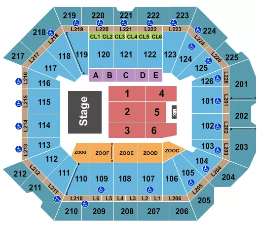 THIRD DAY Seating Map Seating Chart