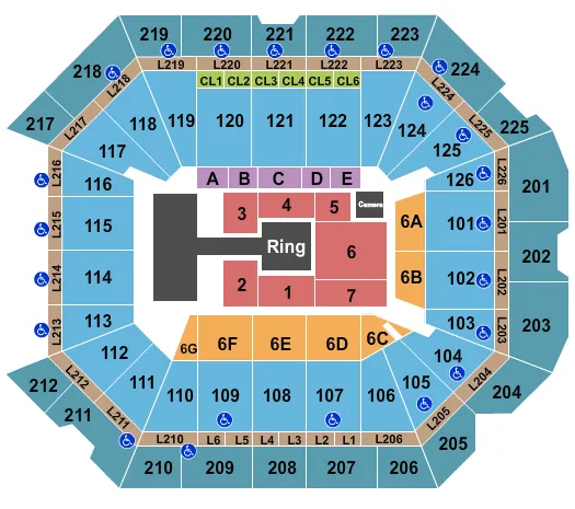 WRESTLING Seating Map Seating Chart