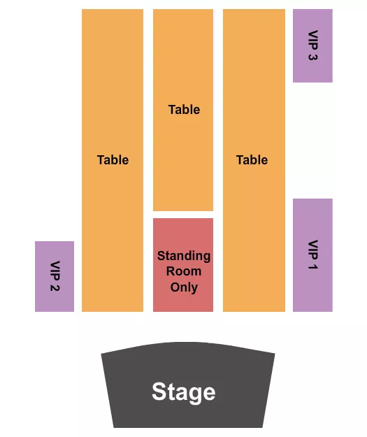PHIL LONG MUSIC HALL AT BOURBON BROTHERS CO GA VIP TABLES Seating Map Seating Chart