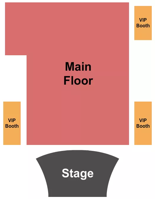 PHIL LONG MUSIC HALL AT BOURBON BROTHERS CO MAIN FLOOR VIP Seating Map Seating Chart