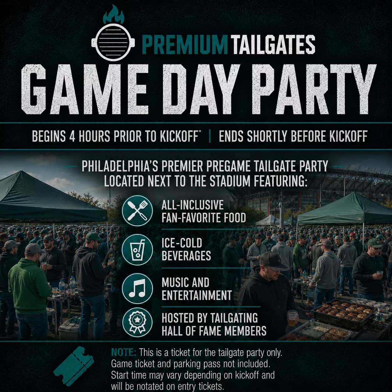 PREMIUM TAILGATE TENT PHL PREMIUM TAILGATE Seating Map Seating Chart